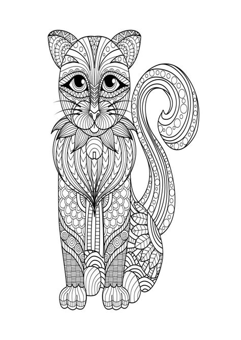 Mindfulness Coloring Cat In 2021 Coloring Pages Drawings Cats