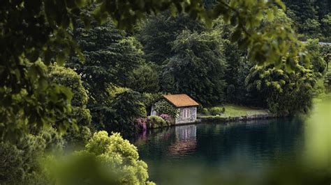 Lakeside Cottage 4k Ultrahd Wallpaper Backiee