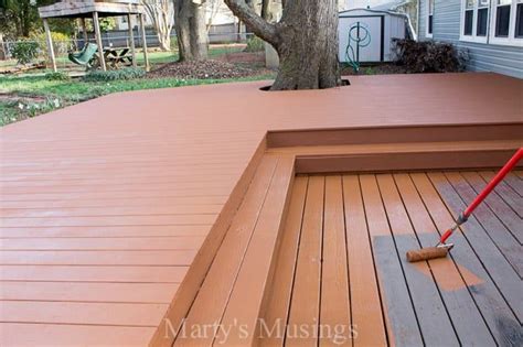 Wood Deck Restoration With Behr Premium Deckover Marty S Musings