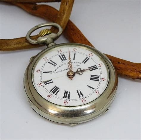 Rare Swiss Made Pocket Watch Cortebert Post Chronometre Working Antique