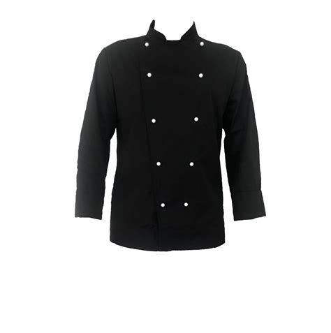 Black Chef Jacket Long Sleeve Unisex Chef Uniforms In Australia