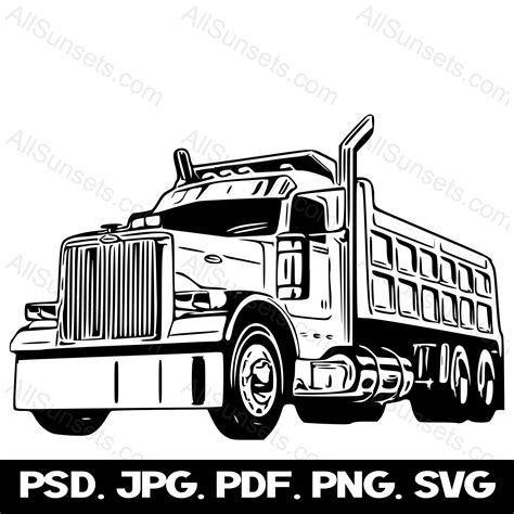Dump Truck SVG Dirt Tipper Dumping Gravel Hauler Diesel Driver - Etsy