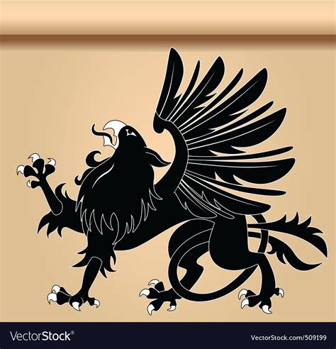 Heraldic Griffin Royalty Free Vector Image Vectorstock