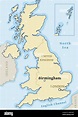 Birmingham UK map location - city marked in United Kingdom (UK map ...