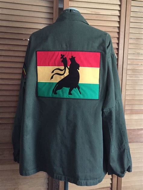 bob marley reggae rasta jah upcycyled army jacket lion of etsy army jacket bob marley rasta