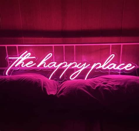 The Happy Place Neon Light Pyari Walls