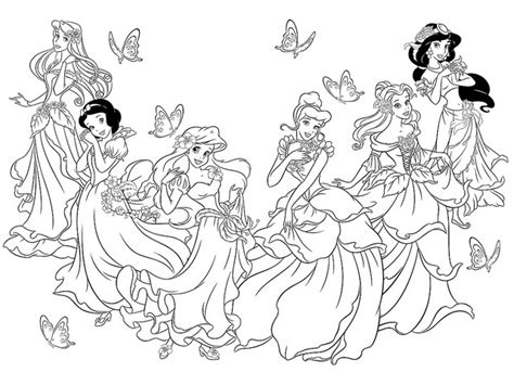 Dibujos De Todas Las Princesas De Disney Para Colorear Las Nenas