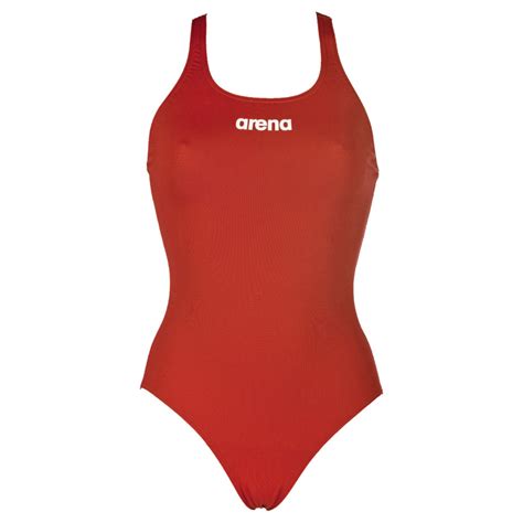 Arena Solid Pro Medium Leg Red Swimsuit Availabel In Various Colours