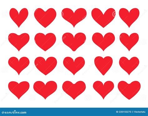 Unusual Heart Icons Stock Vector Illustration Of Shape 220155275