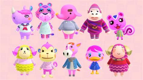 All Pink Villagers In Animal Crossing New Horizons Gamepur
