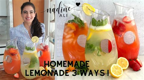 homemade lemonade recipes 3 ways how to make lemonade strawberry lemonade peach basil