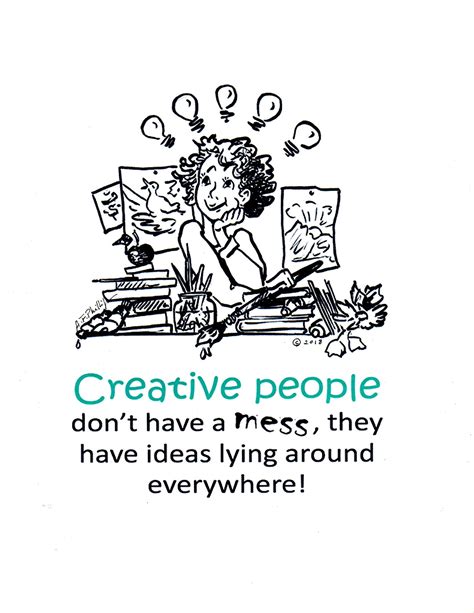 Creative People Illustrated Quote Art Humor Inspirational Saying