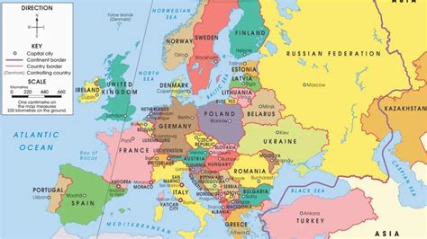 Europe Map With Capitals United States Map