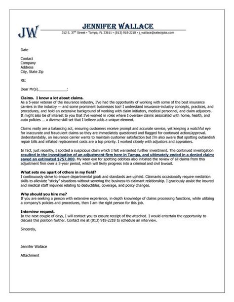 Insurance Cover Letter | Cover letter example, Resume ...