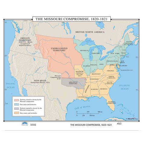 The Missouri Compromise 1820 1821 Map Shop Us And World History Maps