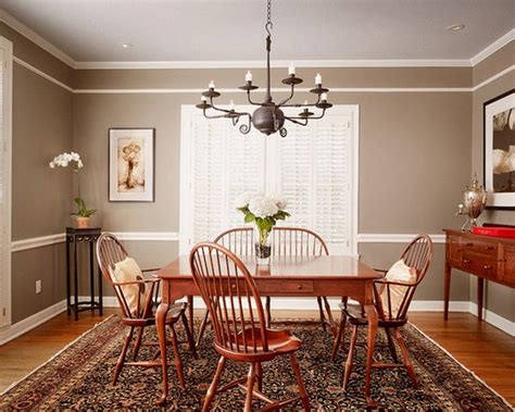 Paint Color Ideas For Dining Room With Chair Rail Two Tone Walls With
