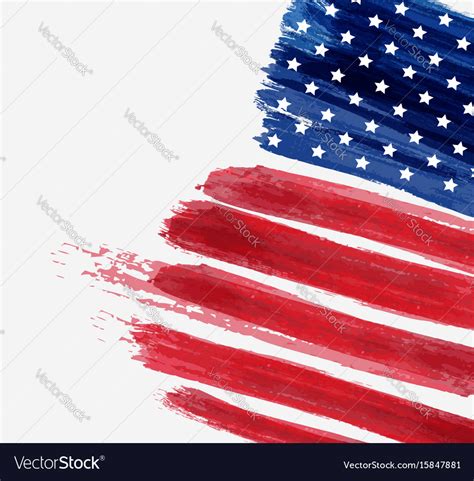 Usa Abstract Flag Brushed Background Abstract Vector Image