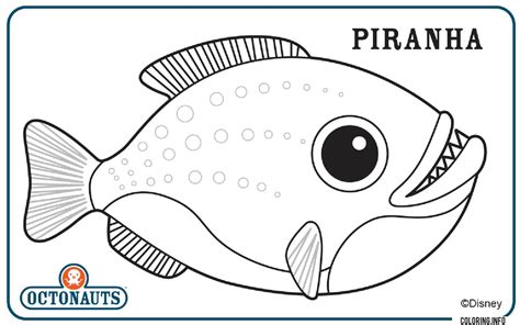 Piranha Octonaut Creature Coloring page Printable