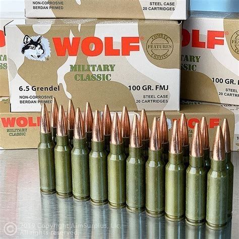 Wolf Ammunition 65 Grendel 100grn Fmj 500 Rounds