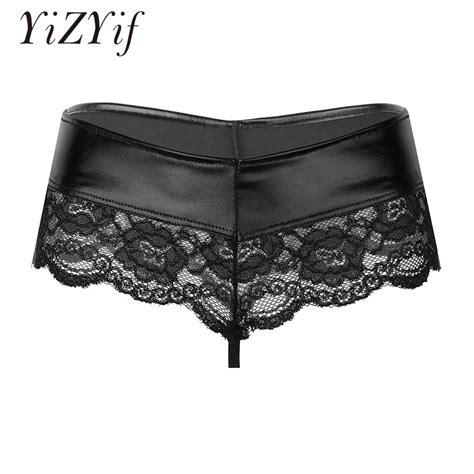 Yizyif Womens Sexy Panties Crouthlesss Underwear Sexy Lingerie Patent