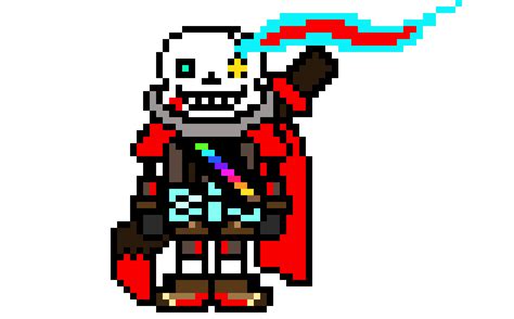(as mii costume but nobody cares about that all the people care about is he is in smash!) Ink/Flame Sans OW Sprite | Pixel Art Maker