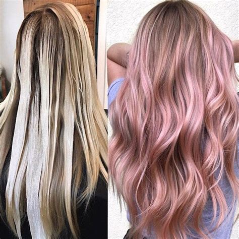 Rose Blush Balayage Balayage Hair Color Blonde Highlights Hair Trends