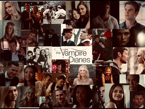 A Collage Of Photos With The Words The Vampire Diariess Written On Them
