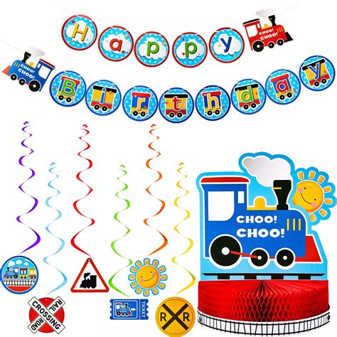 Buy Train Birthday Themed Party Decorations Set Happy Banner Train