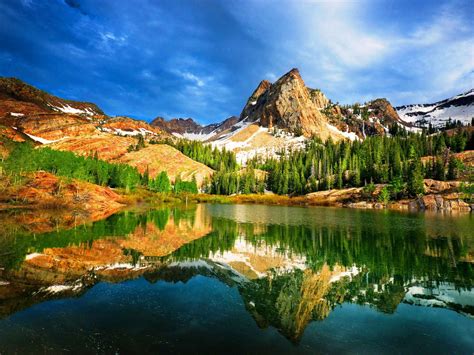 Hintergrundbilder : Bäume, Landschaft, Berge, See, Wasser, Natur