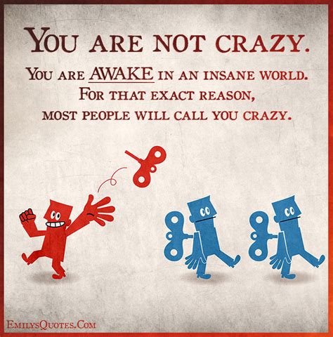 You Are Not Crazy You Are Awake In An Insane World For That Exact