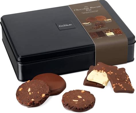 Hotel Chocolat Chocolate Biscuit Tin 21 Luxury Biscuits Approved Food