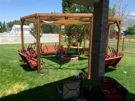 Fire pits are meant to be enjoyed from all sides, so be sure that there is space enough for chairs all the way around the pit. Remodelaholic | Tutorial: Build an Amazing DIY Pergola for ...