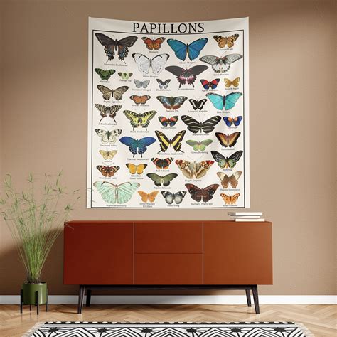 Butterfly Tapestry Wall Hanging Large Wall Art Butterfly Etsy