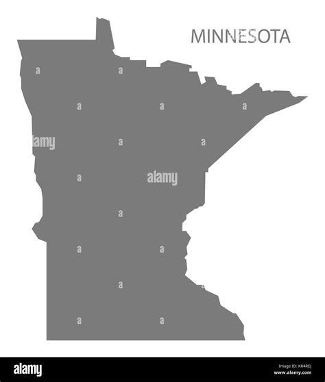 Mapa De Minnesota Usa En Gris Fotografía De Stock Alamy