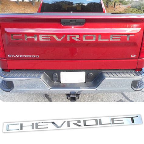 Chrome Tailgate Letters Insert Raised Plastic Fit 2019 2020 Chevy