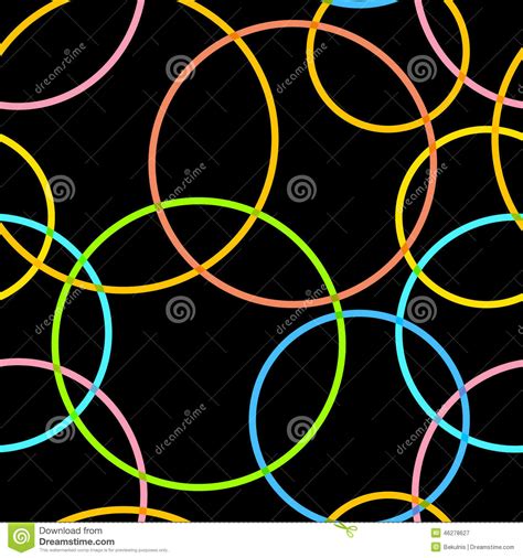 Abstract Retro Circles Seamless Pattern Stock Vector Illustration Of