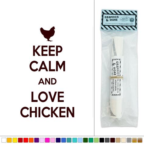 Keep Calm And Love Chicken Vinyl Sticker Decal Wall Art Décor Ebay