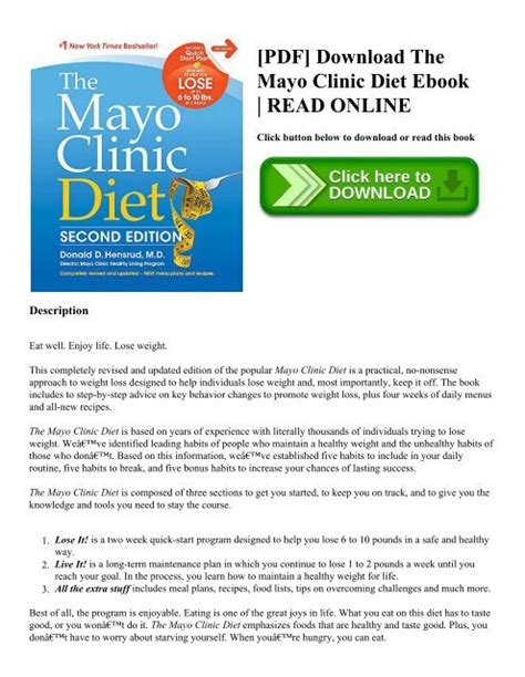The Mayo Clinic Diet Pdf