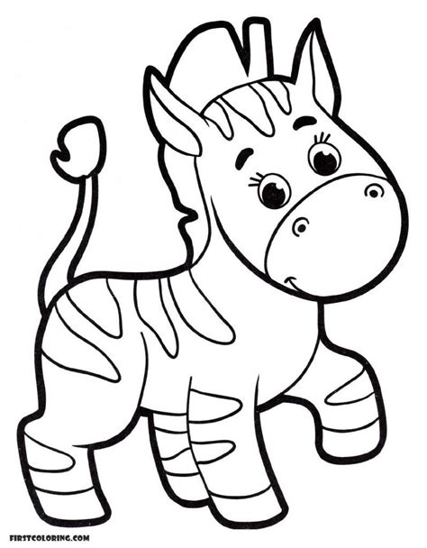 Color A Cute Zebra Zebra Coloring Pages Zebra Drawing Animal