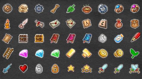 Pixel Art Style Icon Pack 1 In 2d Assets Ue Marketplace