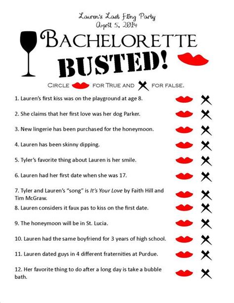 Bachelorette Busted Unique Printable Bachelorette