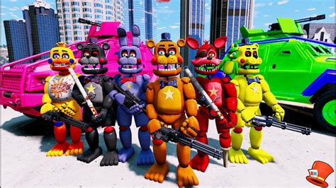 Rockstar Animatronic Crime Fighting Squad Gta 5 Mods Fnaf Redhatter