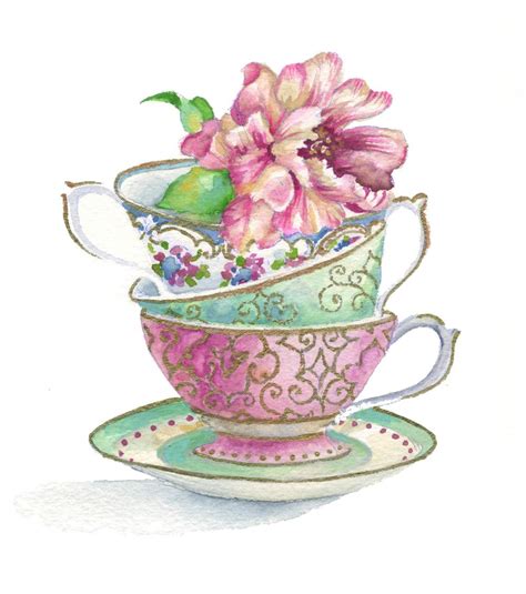 Tea Cup Art Tea Cup Drawing Tea Art