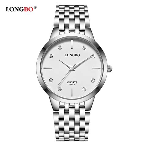 Longbo Casual Men Women Watch Stainless Steel Band Fashion Lovers