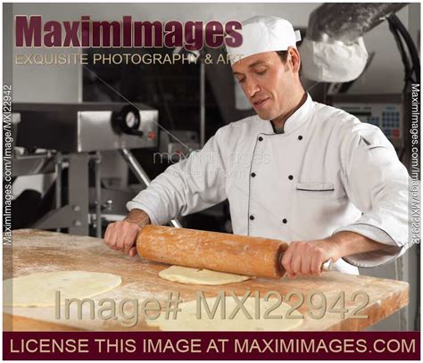 Photo Of Baker Rolling Out Dough Stock Image Mxi22942