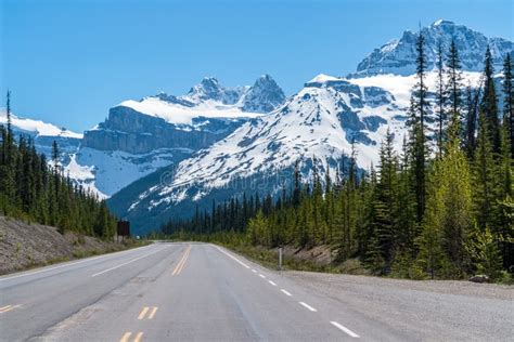 Canadian Rockies Icefields Parkway Highway 93 Stock Photo Image Of