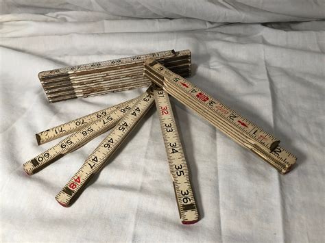 Vintage Folding Yardsticks By Lufkin Set Of 2 Etsy