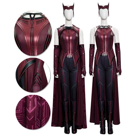 Wanda Costume Wandavision 2021 Scarlet Witch New Cosplay Suit