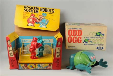 Lot Detail Lot Of 2 Rockem Sockem And Odd Ogg Toys