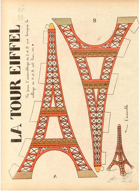 Imprimé Vintage Tour Eiffel Décoration Maison Diy La Tour Etsy